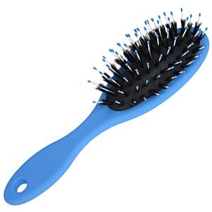 Additional Image 3 - a blue hair brush with black bristles