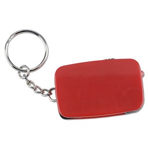 Additional Image 1 - a red key chain with a silver chain