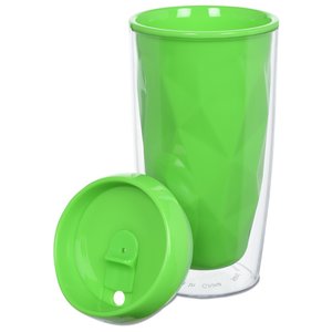 Additional Image 1 - a green plastic cup with a lid