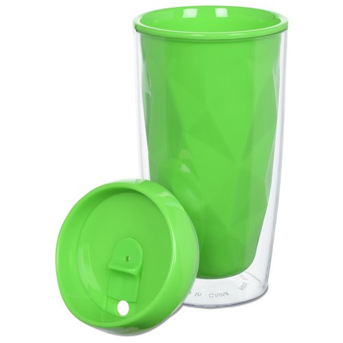 Additional Image 1 - a green plastic cup with a lid