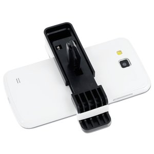 Additional Image 4 - a white cell phone with a black clip