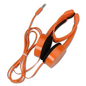 Additional Image 2 - an orange headphones with a cord