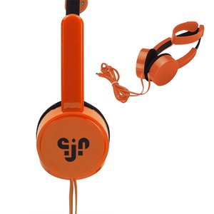 Additional Image 3 - an orange headphones and a white background