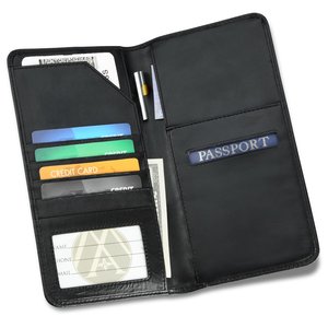 Additional Image 4 - a black wallet with different colored cards