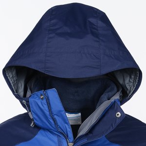 Additional Image 3 - a blue hooded jacket with a white background