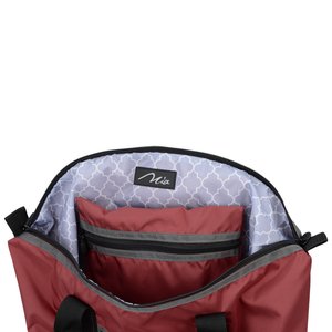 Additional Image 3 - a red bag with black straps