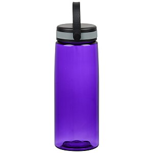 Additional Image 2 - a purple water bottle with a black lid