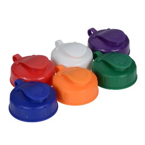 Additional Image 2 - a group of colorful plastic caps