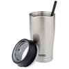Additional Image 1 - a stainless steel cup with a straw
