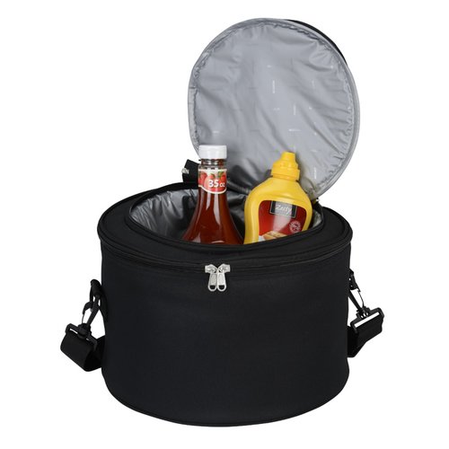 Additional Image 1 - a black bag with a lid and a bottle of sunscreen