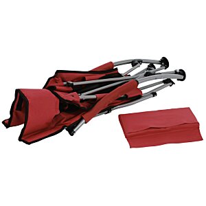 Additional Image 2 - a red folding umbrella with a red cloth