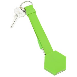Additional Image 1 - a green key chain with a key ring
