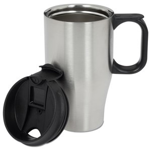 Additional Image 1 - a silver and black coffee mug