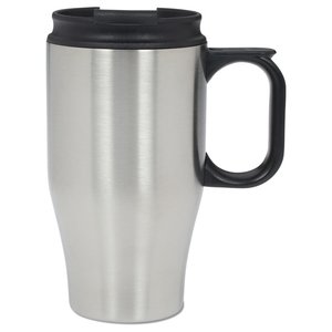 Additional Image 2 - a silver and black coffee mug