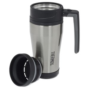 Additional Image 1 - a silver and black coffee mug