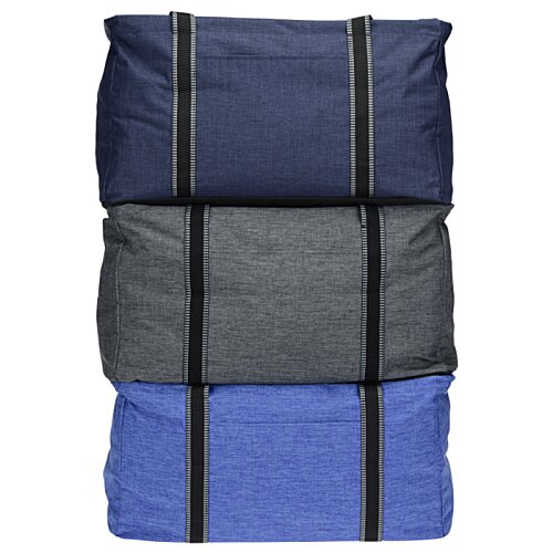 Additional Image 1 - a stack of blue and grey blankets