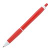 a red pen with white cap