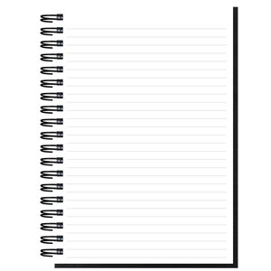 Additional Image 1 - a spiral bound notebook with a white cover