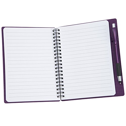 Additional Image 2 - a spiral bound notebook with purple cover