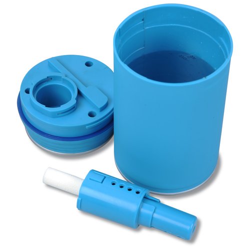 Additional Image 2 - a blue cylinder with a needle