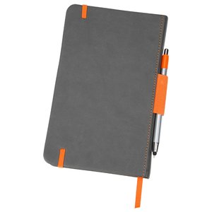 Additional Image 2 - a grey notebook with orange accents
