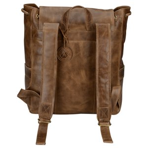 Additional Image 2 - a back of a brown leather bag