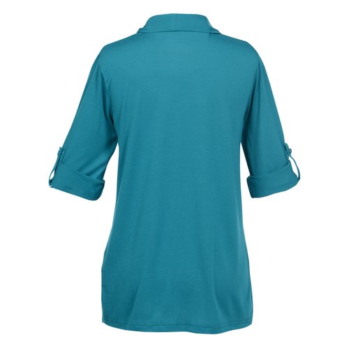 Additional Image 3 - a back of a blue shirt