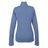 a blue long sleeved shirt