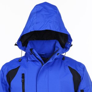 Additional Image 2 - a person wearing a blue jacket with a hood