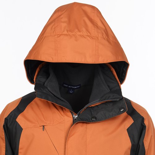 Additional Image 2 - a person wearing an orange jacket with a hood