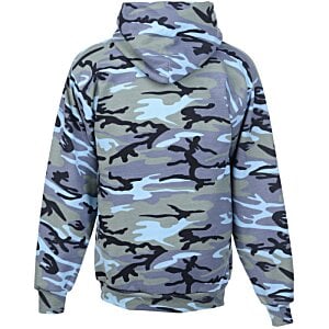Additional Image 1 - a blue and grey camouflage jacket