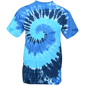 Additional Image 1 - a blue t-shirt with a spiral design