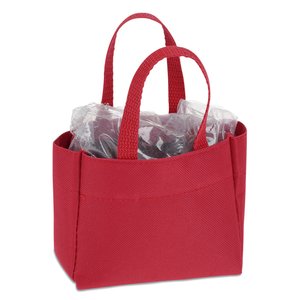 Additional Image 1 - a red bag with a plastic bottle inside