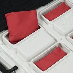 Additional Image 5 - a white and red object with black handles