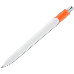Additional Image 3 - a white pen with orange cap