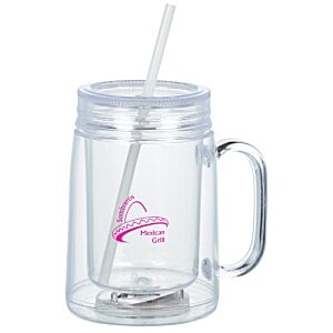 Additional Image 1 - a clear mug with a straw inside