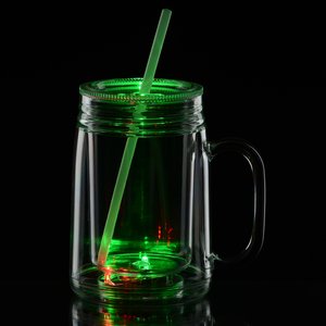 Additional Image 8 - a glass mug with green liquid and a straw