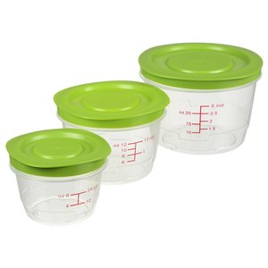 Additional Image 1 - a group of plastic containers with green lids