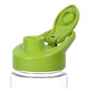 a green bottle cap with a clip