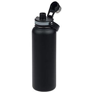 Additional Image 2 - a black water bottle with a lid