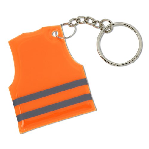 Additional Image 1 - an orange and grey safety vest keychain