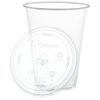 a clear plastic cup on a white background