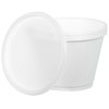 a white plastic cup with a lid