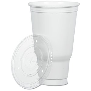 Additional Image 1 - a white plastic cup with a lid