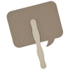 View Image 2 of 2 of Kraft Back Hand Fan - Thought Bubble
