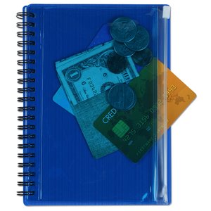 Additional Image 3 - a blue notebook with a yellow tag