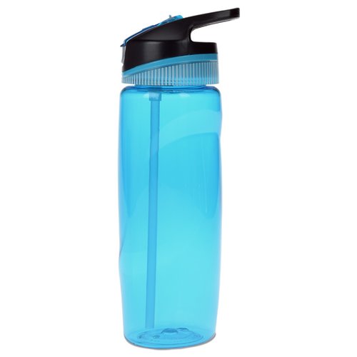 Additional Image 2 - a blue water bottle with a black lid