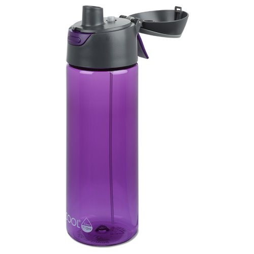 Additional Image 1 - a purple water bottle with a black lid