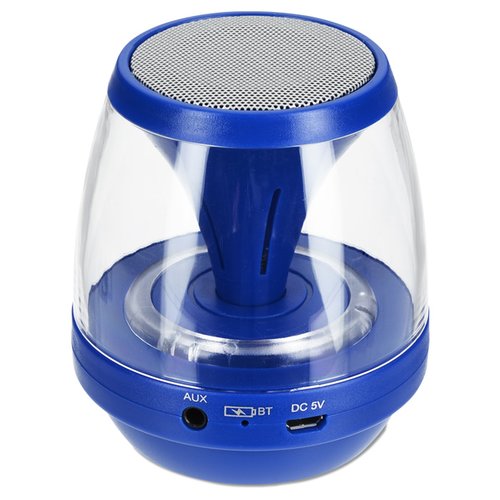 Additional Image 1 - a blue and clear object with a round base