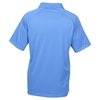 a blue shirt on a white background